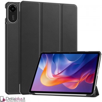 Dirbtinės odos atverčiamas dėklas -  juodas (Xiaomi Redmi Pad 2 (11)